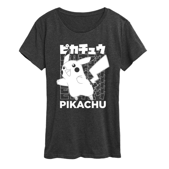 Pokémon - Pikachu Kanji - Women's Short Sleeve Graphic T-Shirt