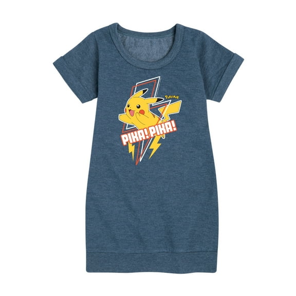 Pokémon - Pikachu Lightning Bolt Art - Youth Girls Fleece Dress