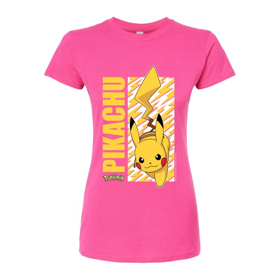 Pokémon - Pikachu Lightning Bolt - Juniors Fitted Graphic T-Shirt