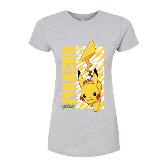 Pokémon - Pikachu Lightning Bolt - Juniors Fitted Graphic T-Shirt