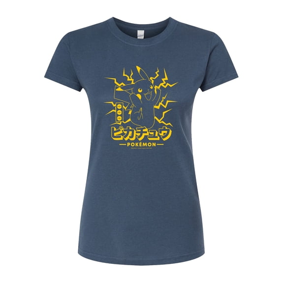 Pokémon - Pikachu Lightning - Juniors Fitted Graphic T-Shirt