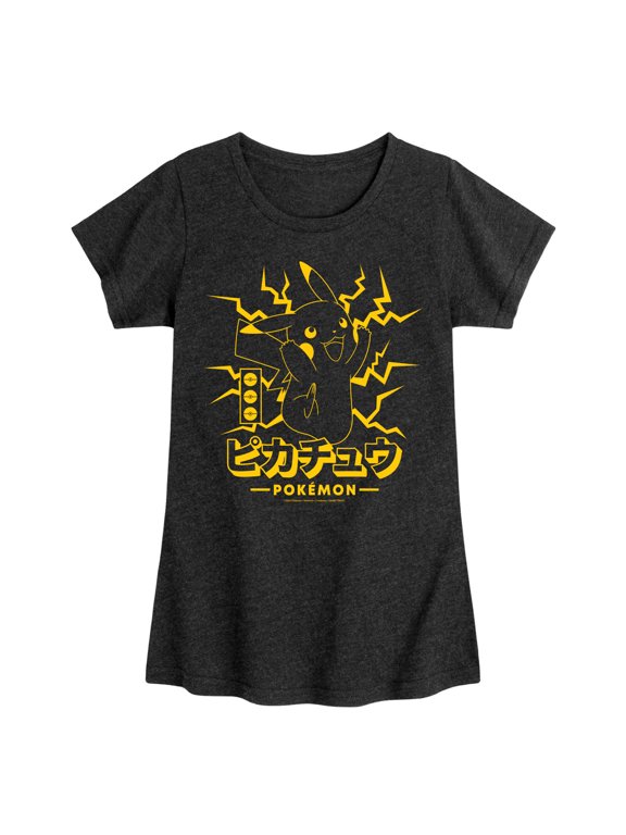 Pokémon - Pikachu Lightning Girls' Fitted Short Sleeve Graphic T-Shirt