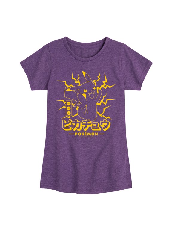 Pokémon - Pikachu Lightning Girls' Fitted Short Sleeve Graphic T-Shirt