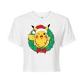 thumbnail image 1 of Pokémon - Pikachu Lights Wreath - Juniors Cropped Cotton Blend T-Shirt, 1 of 5