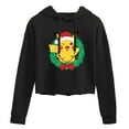 thumbnail image 1 of Pokémon - Pikachu Lights Wreath - Juniors Cropped Pullover Hoodie, 1 of 5