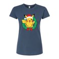 thumbnail image 1 of Pokémon - Pikachu Lights Wreath - Juniors Fitted Graphic T-Shirt, 1 of 5