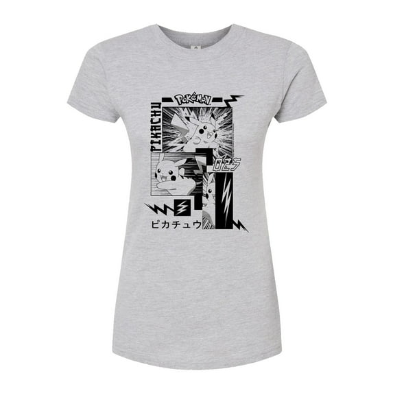 Pokémon - Pikachu Manga - Juniors Fitted Graphic T-Shirt