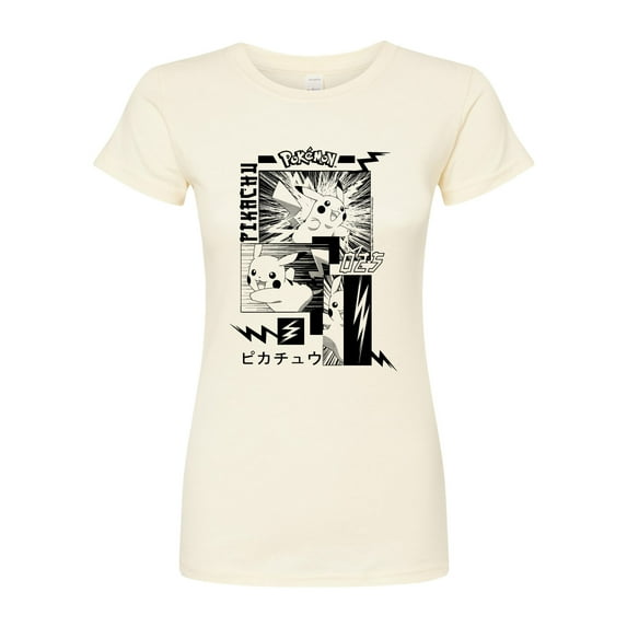 Pokémon - Pikachu Manga - Juniors Fitted Graphic T-Shirt