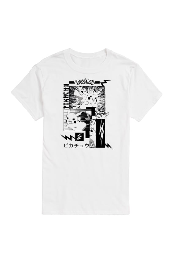 Pokémon - Pikachu Manga - Men's Short Sleeve Graphic T-Shirt