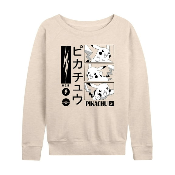Pokémon - Pikachu Manga Panels - Women's Lightweight French Terry Long Sleeve Shirt