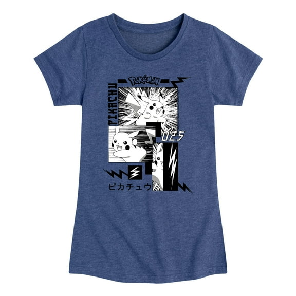Pokémon - Pikachu Manga - Youth Girls Short Sleeve Graphic T-Shirt