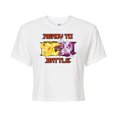thumbnail image 1 of Pokémon - Pikachu Mewtwo Battle - Juniors Cropped Cotton Blend T-Shirt, 1 of 5