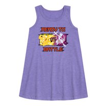 Pokémon  - Pikachu Mewtwo Battle - Youth Girls A-line Dress