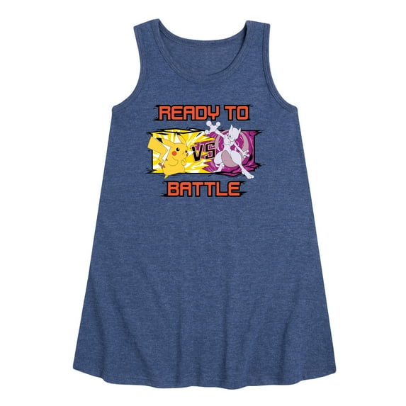 Pokémon - Pikachu Mewtwo Battle - Youth Girls A-line Dress