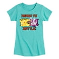 thumbnail image 1 of Pokémon  - Pikachu Mewtwo Battle - Youth Girls Short Sleeve Graphic T-Shirt, 1 of 5