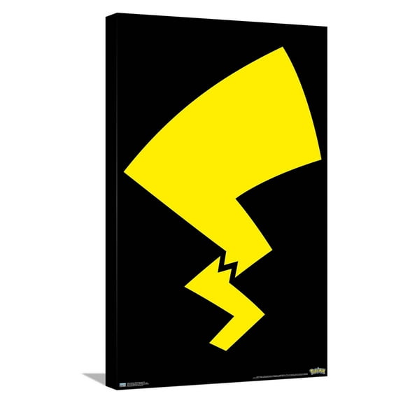 Pokémon - Pikachu Minimalist Tail Canvas Wall Poster, 14.725" x 22.375"