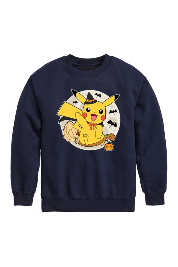 Pokémon - Pikachu Moon Witch - Youth Crewneck Fleece Sweatshirt