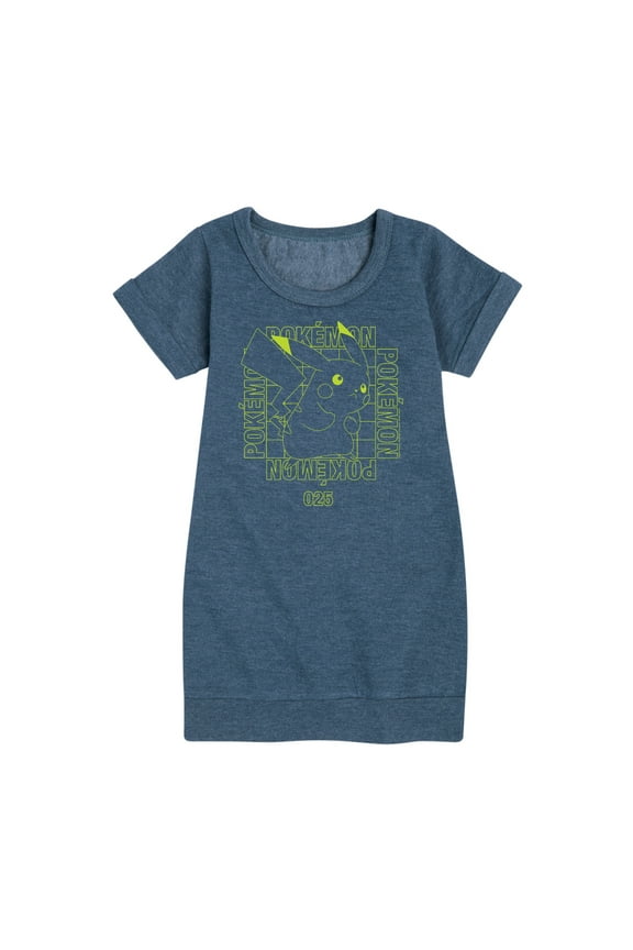 Pokémon - Pikachu Neon Battle Mode - Youth Girls Fleece Dress