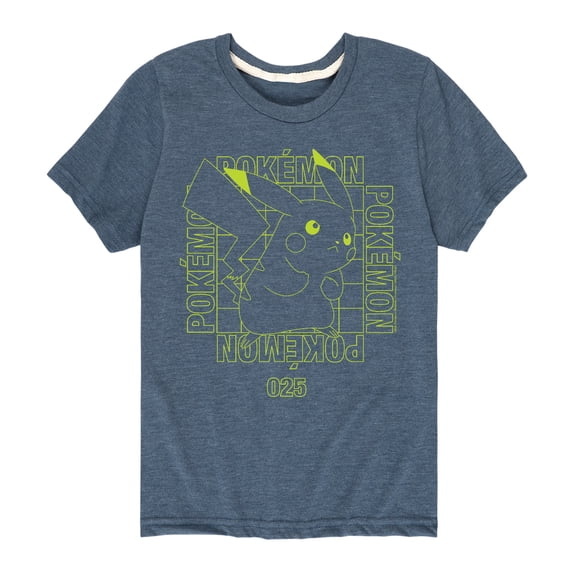 Pokémon - Pikachu Neon Battle Mode - Youth Short Sleeve Graphic T- Shirt