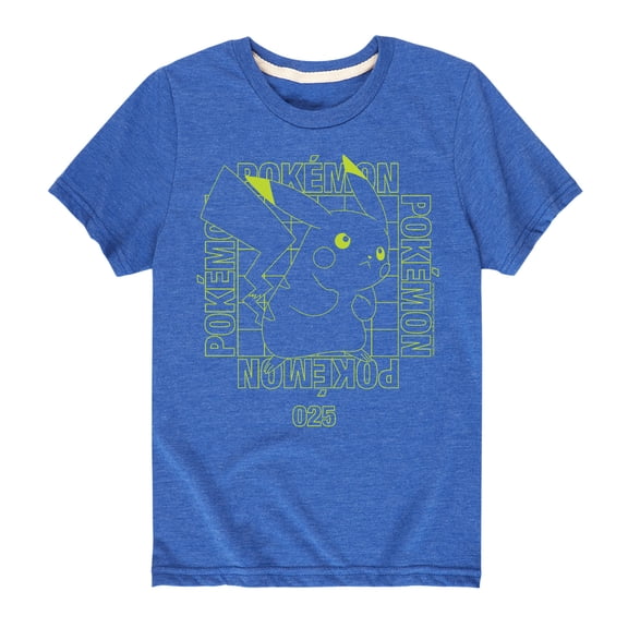 Pokémon - Pikachu Neon Battle Mode - Youth Short Sleeve Graphic T- Shirt