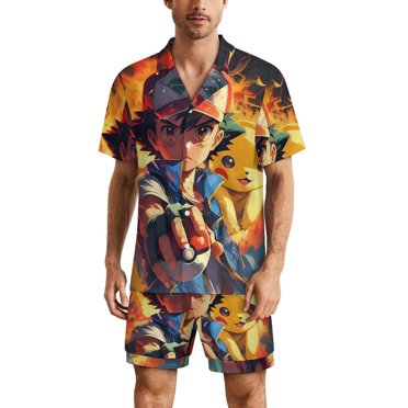 Mens Silk Satin Pajamas Set Pyjamas Set PJS Sleepwear Loungewear S