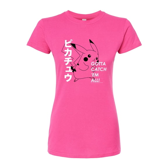 Pokémon - Pikachu Overlap - Juniors Fitted Graphic T-Shirt