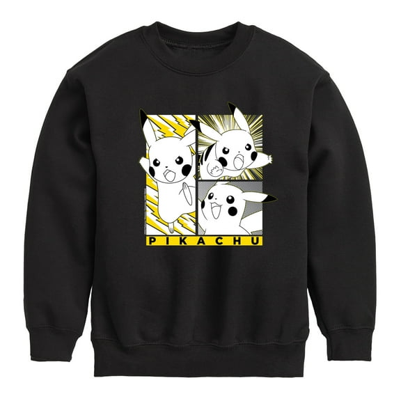 Pokémon - Pikachu Panel Comic Manga - Youth Crewneck Fleece Sweatshirt