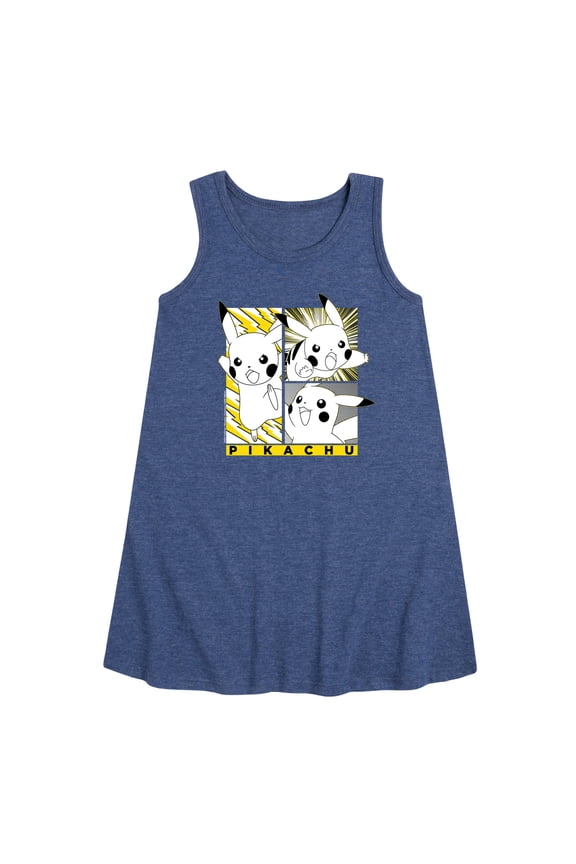 Pokémon - Pikachu Panel Comic Manga - Youth Girls A-line Dress