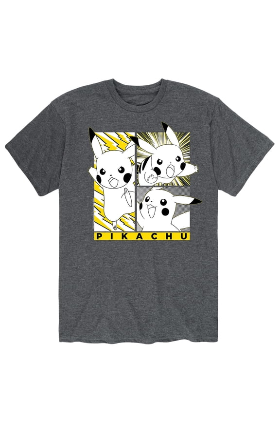 - Pikachu Panels Art - Men's Short Sleeve Graphic T-Shirt