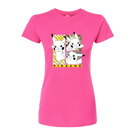 Pokémon - Pikachu Pannels - Juniors Fitted Graphic T-Shirt
