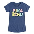 thumbnail image 1 of Pokémon - Pikachu Pastel Name - Girls Fitted Short Sleeve T-Shirt, 1 of 6