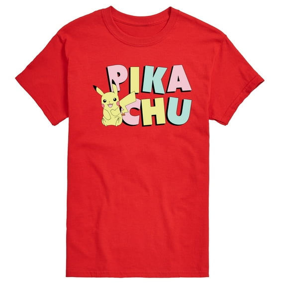Pokémon - Pikachu Pastel Name - Men's Short Sleeve Graphic T-Shirt