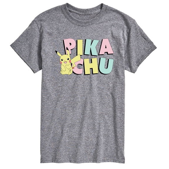 Pokémon - Pikachu Pastel Name Men's Short Sleeve Graphic T-Shirt