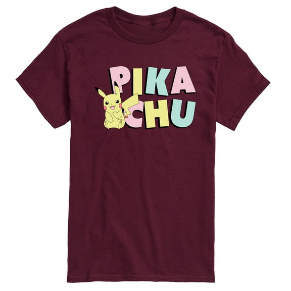 Pokémon - Pikachu Pastel Name - Men's Short Sleeve Graphic T-Shirt
