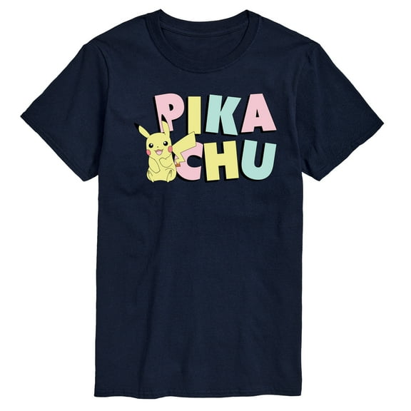 Pokémon - Pikachu Pastel Name  - Men's Short Sleeve Graphic T-Shirt