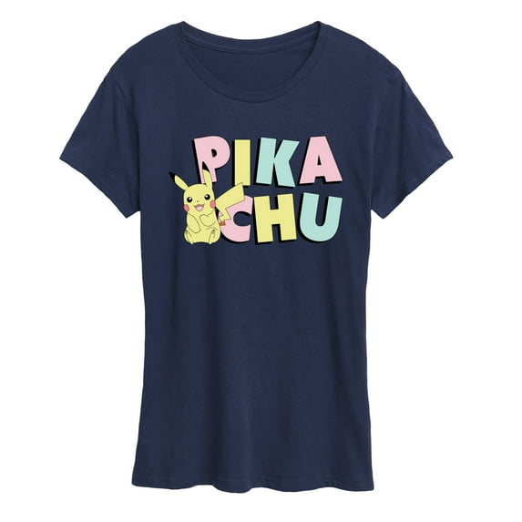 Pokémon - Pikachu Pastel Name - Women's Short Sleeve Graphic T-Shirt