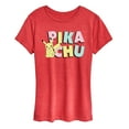 thumbnail image 1 of Pokémon - Pikachu Pastel Name  - Women's Short Sleeve Graphic T-Shirt, 1 of 5