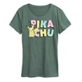 thumbnail image 1 of Pokémon - Pikachu Pastel Name  - Women's Short Sleeve Graphic T-Shirt, 1 of 5