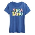 thumbnail image 1 of Pokémon - Pikachu Pastel Name  - Women's Short Sleeve Graphic T-Shirt, 1 of 5