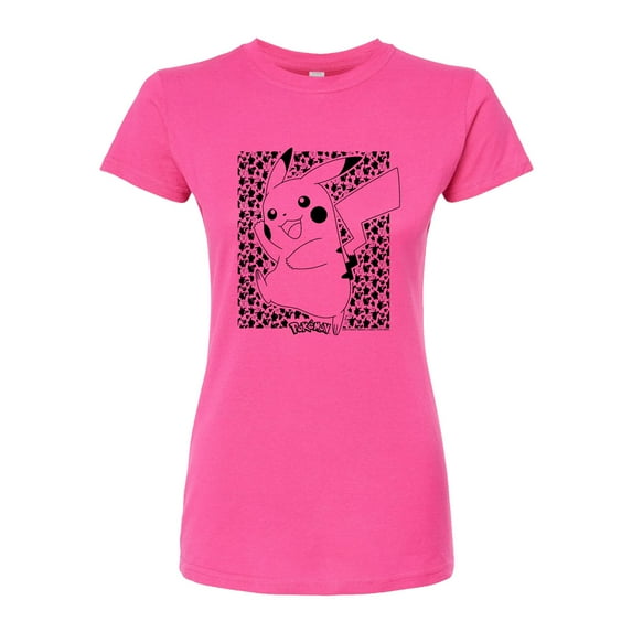 Pokémon - Pikachu Pattern - Juniors Fitted Graphic T-Shirt