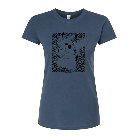 Pokémon - Pikachu Pattern - Juniors Fitted Graphic T-Shirt