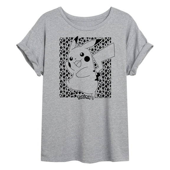 Pokémon - Pikachu Pattern - Juniors Ideal Flowy Muscle T-Shirt