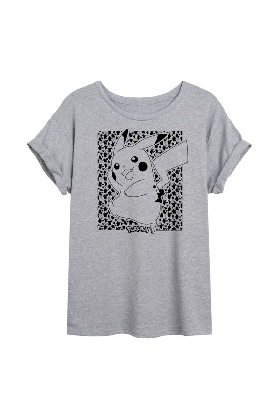 Pokémon - Pikachu Pattern - Women's Oversized T-Shirt