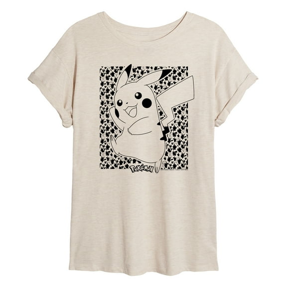 Pokémon - Pikachu Pattern - Women's Oversized T-Shirt