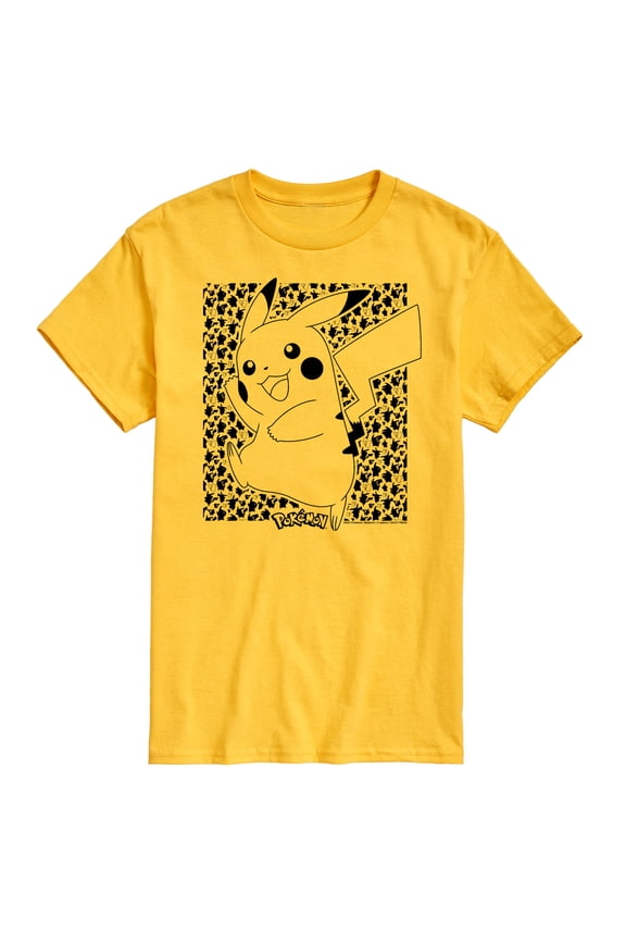 Pokémon - Pikachu Pattern - Men's Short Sleeve Graphic T-Shirt