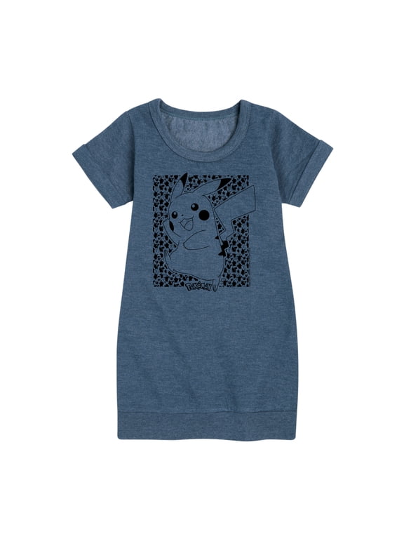 - Pikachu Pattern - Youth Girls Fleece Dress