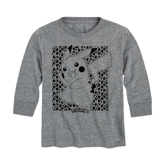 Pokémon - Pikachu Pattern - Youth Long Sleeve Graphic T-Shirt