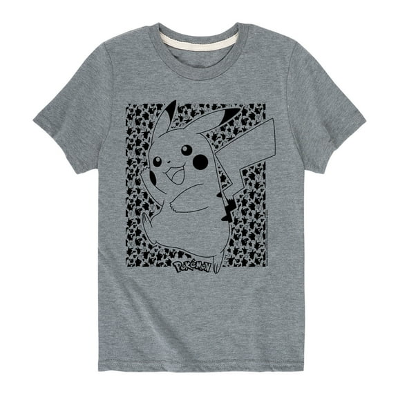 Pokémon - Pikachu Pattern - Youth Short Sleeve Graphic T-Shirt