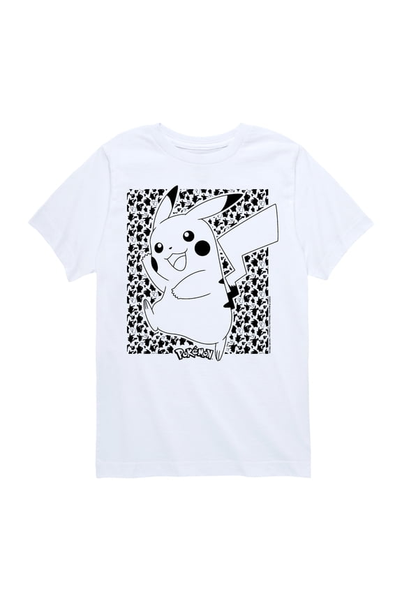 Pokémon - Pikachu Pattern - Youth Short Sleeve Graphic T-Shirt