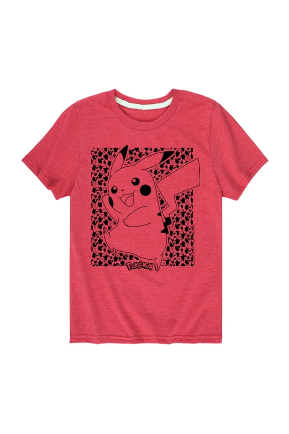 - Pikachu Pattern - Youth Short Sleeve Graphic T-Shirt